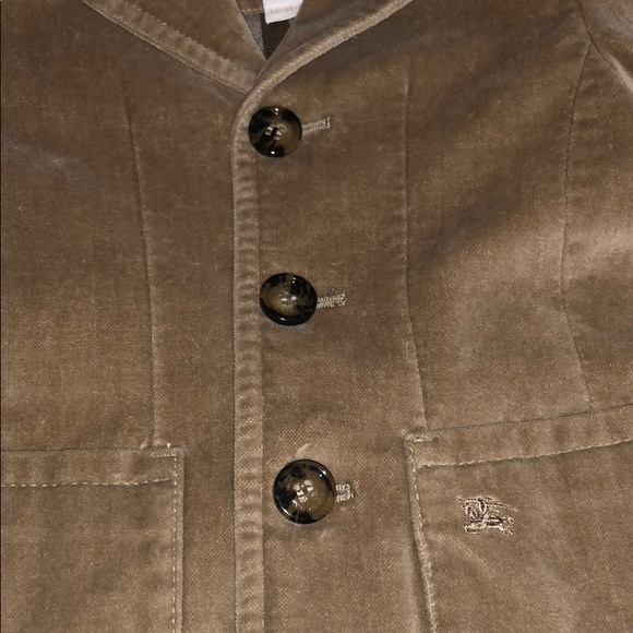 BURBERRY Baby Boy Brown Velvet Blazer 18 M NWOT - Picture 3 of 8